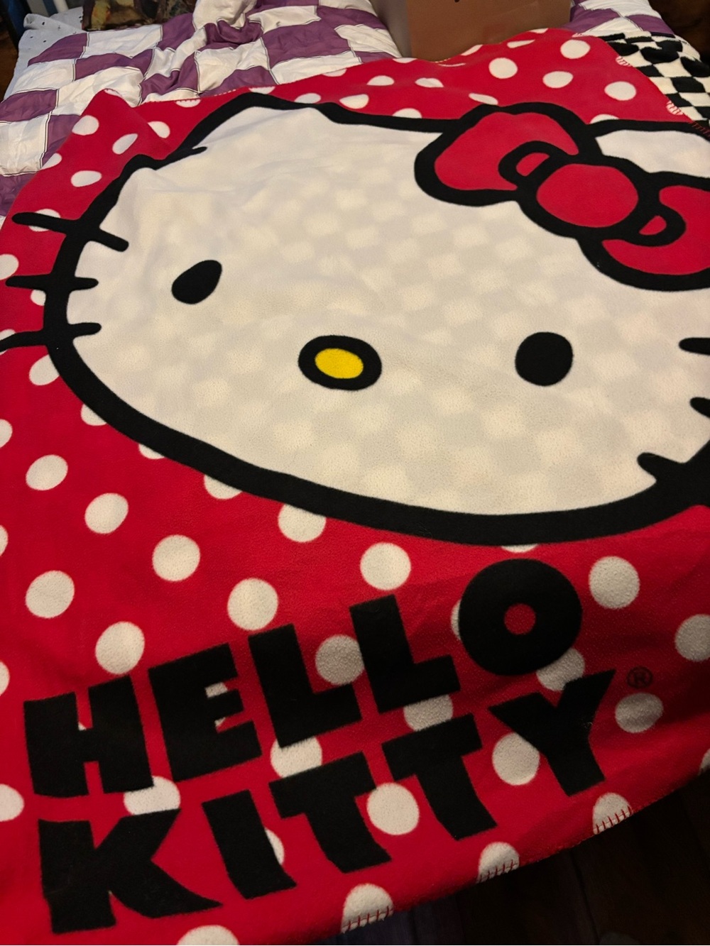 Hello kitty throw blanket